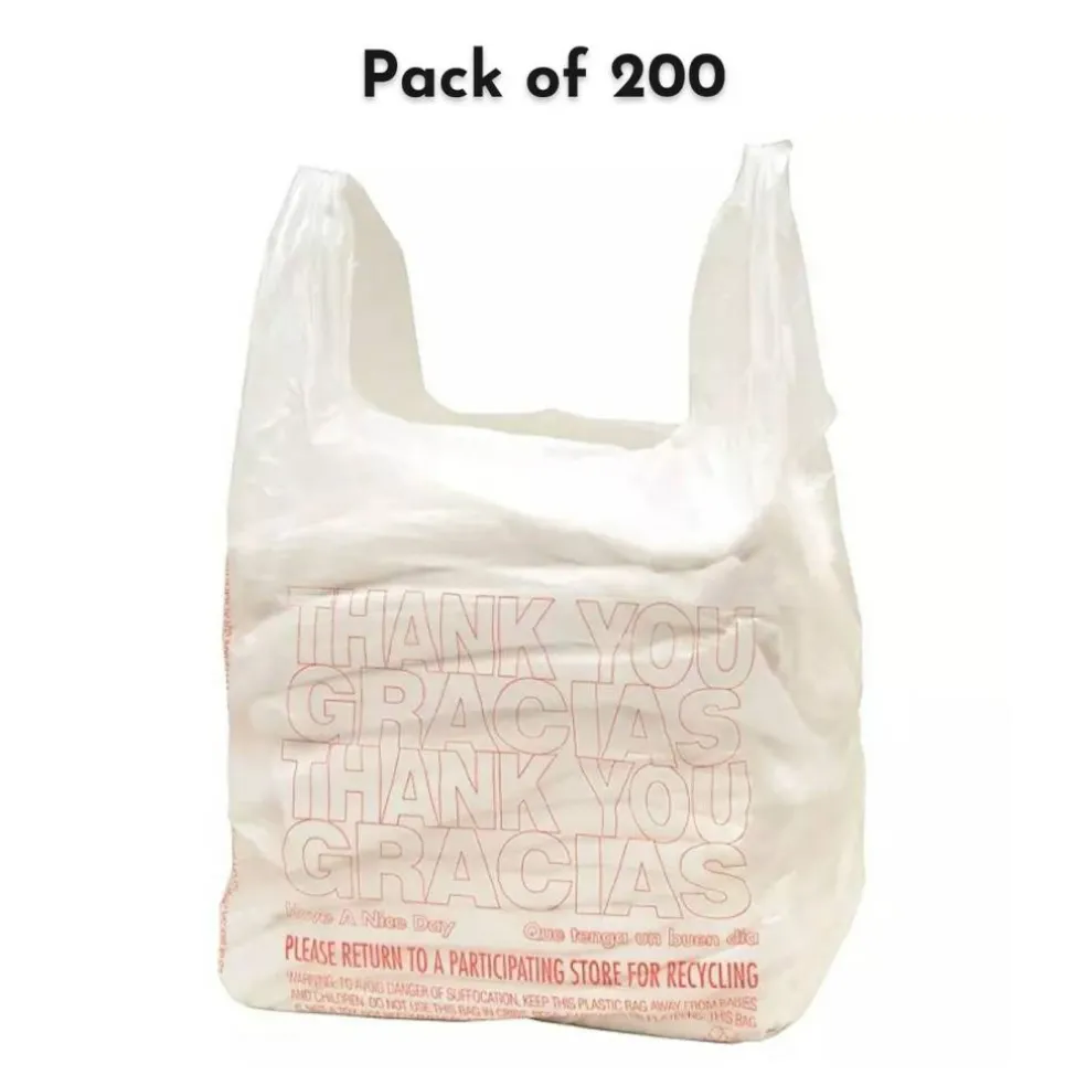 T-Shirt Carry-Out Bags, 11.5" x 6.5" x 22" | Raheev®