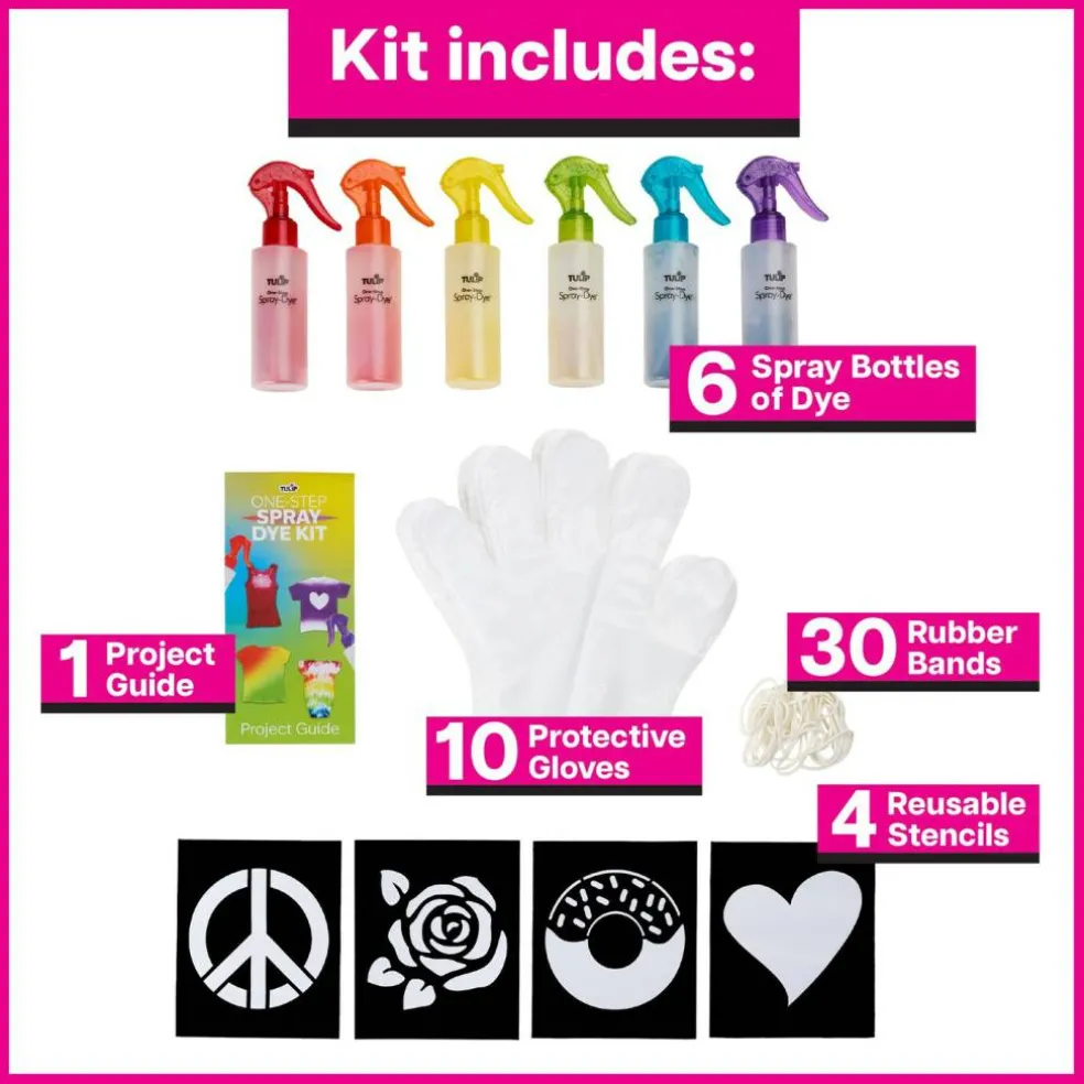 Tulip One-Step Spray Tie-Dye Kit 6-Pack