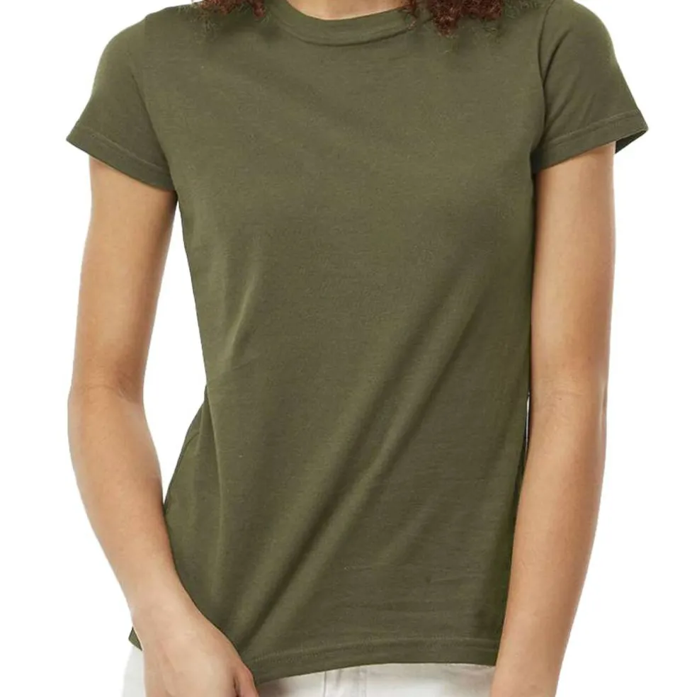Tultex Women’s Slim Fit Jersey T-Shirt, Short Sleeve Tee for Crafting & Customization