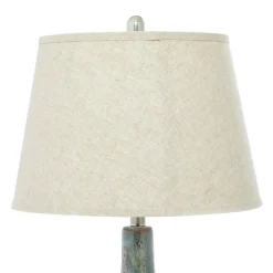 32" Turquoise Ceramic Coastal Table Lamp, 2ct.