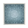 34" Turquoise Iron Farmhouse Floral Wall Décor