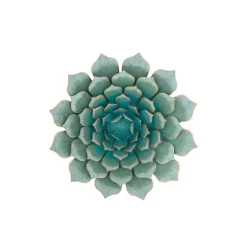 Turquoise Iron Succulent Traditional Wall Décor