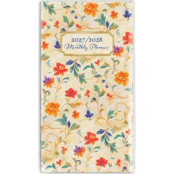Tuscan Delight | 2027-2028 3.5 x 6.5 Inch Two Year Monthly Pocket Planner Calendar | Foil Stamped Cover