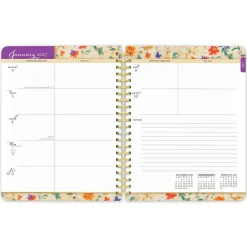 Tuscan Delight | 2027 6 x 7.75 Inch Weekly Desk Planner | Foil Stamped Cover