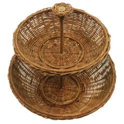 14.5" Two-Layer Rattan Tray by Ashland®