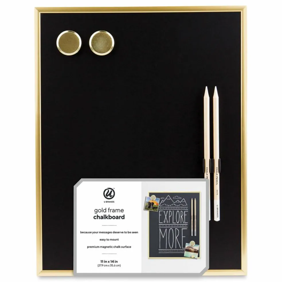 U Brands Gold Framed Chalkboard