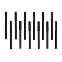 U Brands  0.7 mm Fine Catalina Porous Point Stick Pen, Black - Pack of 12