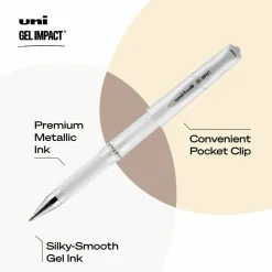 uniball™ GEL IMPACT 1mm White Gel Pens, 3ct.