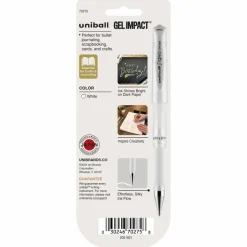 uniball™ GEL IMPACT 1mm White Gel Pens, 3ct.
