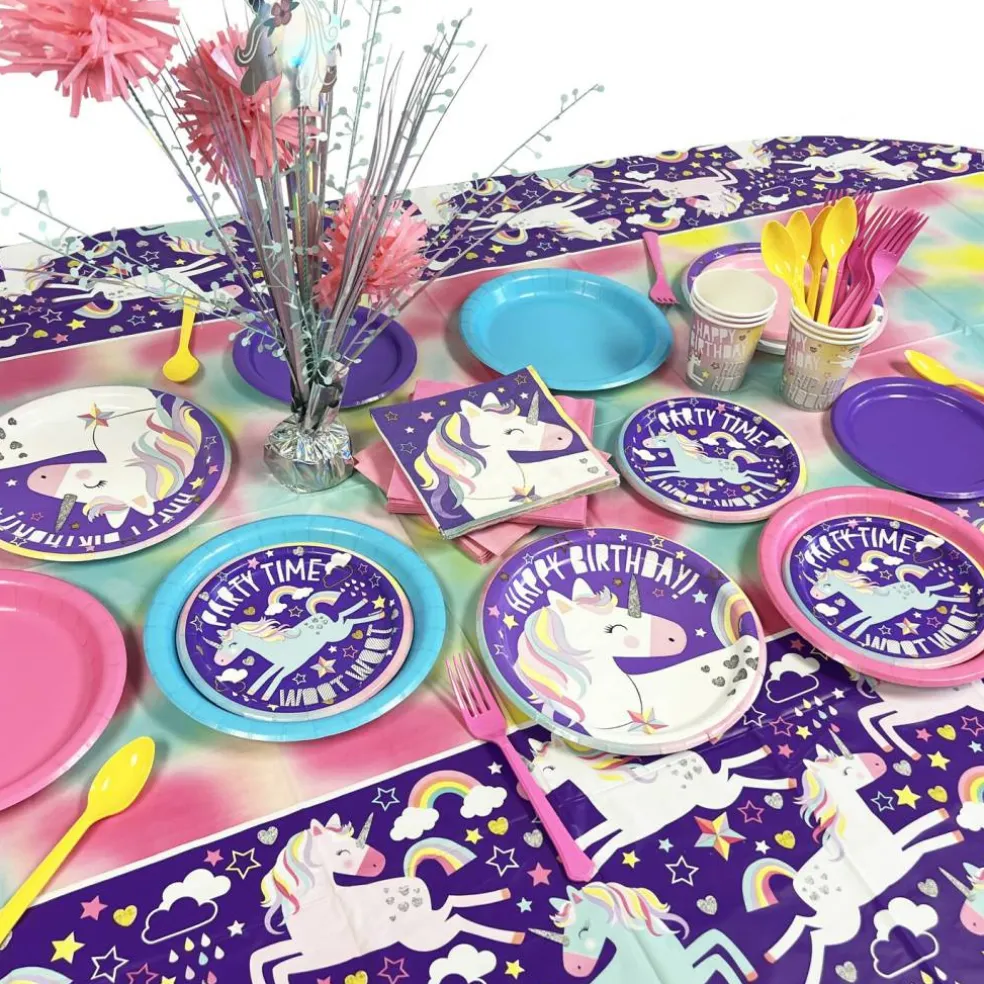Unicorn Party 7" Plates - 8 Plates