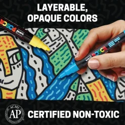 uni® POSCA PC-5M 1.8-25mm Reversible Medium Tip 24 Color Water-Based Paint Markers