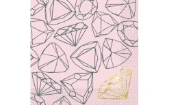 Unique Diamond Bachelorette Luncheon Napkins 16pc