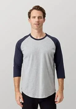 Unisex Three Quarter Sleeve Crewneck Baseball Tee