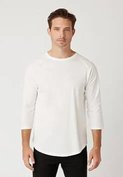Unisex Three Quarter Sleeve Crewneck Baseball Tee