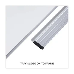 Universal Deluxe 48 in. x 36 in. Melamine Dry Erase Board - White/Silver