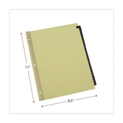 Universal Deluxe Preprinted Simulated Leather 1-to-31 Tab Dividers with Gold Printing - Buff (1 Set)