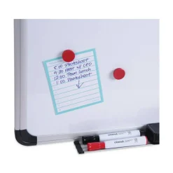 Universal 48 in. x 36 in. Deluxe Porcelain Magnetic Dry Erase Board - White Surface, Aluminum Frame