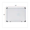 Universal 24 in. x 18 in. Modern Melamine Dry Erase Board - White Surface, Aluminum Frame