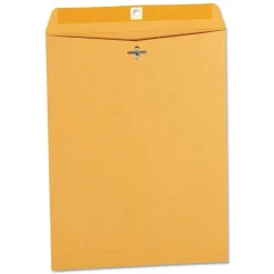 Universal 9.5 in. x 12.5 in. #12 1/2 Square Flap Clasp/Gummed Closure Envelope - Brown Kraft (100/Box)