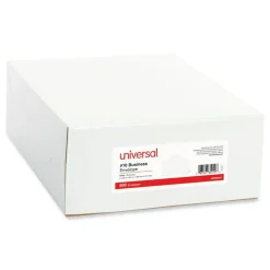 Universal #10 Monarch Flap Open-Side Gummed Business Envelope - White (500/Box)