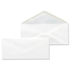 Universal #10 Monarch Flap Open-Side Gummed Business Envelope - White (500/Box)