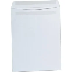 Universal #13 1/2 Square Flap Self-Adhesive Closure 10 in. x 13 in. Open-End Catalog Envelopes - White (100/Box)