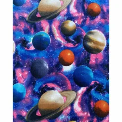 Universe of Planets Anti-Pill Premium Fleece Fabric | By The Yard