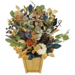 33" UV Premade Foliage & Pumpkin in Wood Box by Ashland®