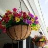 24" UV Resistant Artificial Daisy Hanging Basket DIY Kit