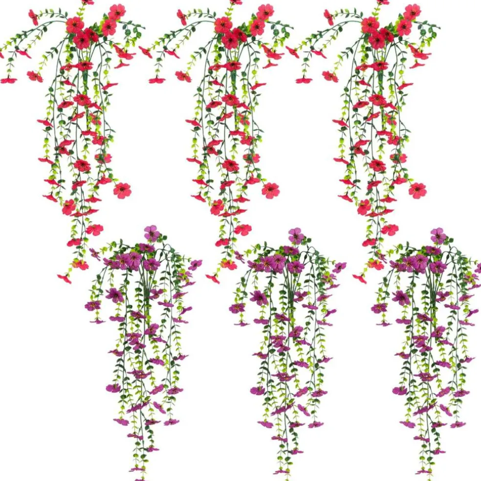 30" UV Resistant Artificial Daisy Hanging Bushes, 6ct.