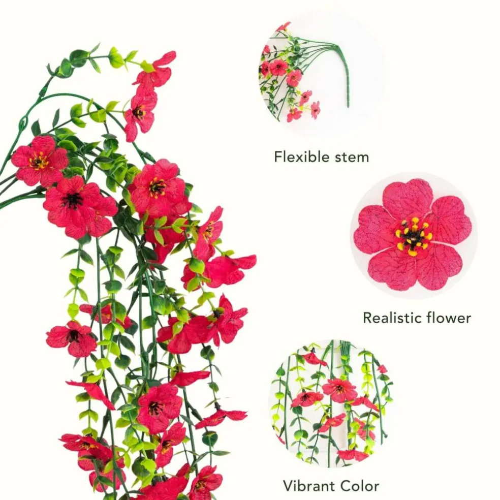 30" UV Resistant Artificial Daisy Hanging Bushes, 6ct.