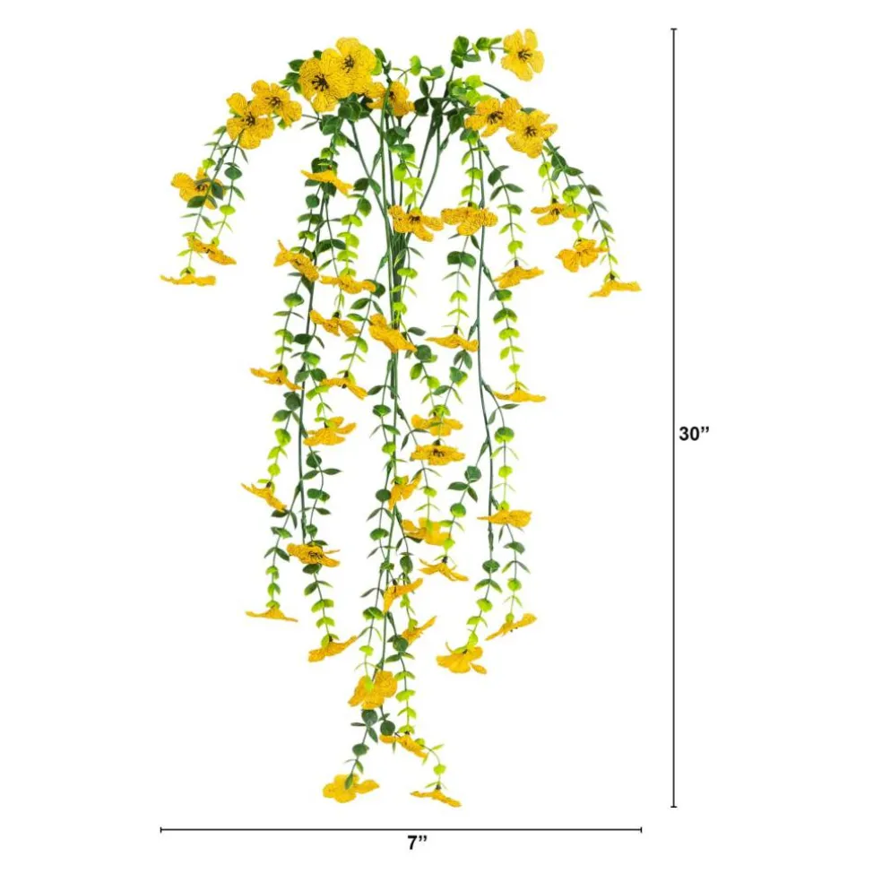 30" UV Resistant Artificial Daisy Hanging Bushes, 6ct.