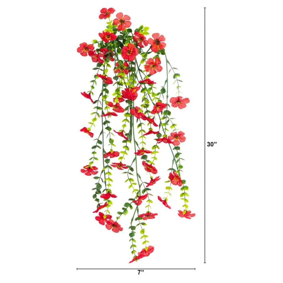 30" UV Resistant Artificial Daisy Hanging Bushes, 6ct.