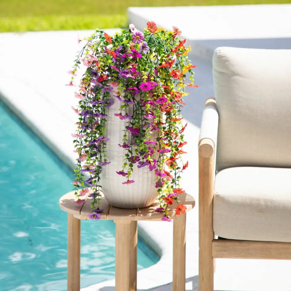 30" UV Resistant Artificial Daisy Hanging Bushes, 6ct.