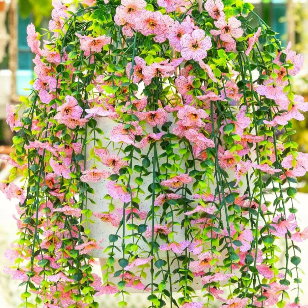 30" UV Resistant Artificial Daisy Hanging Bushes, 6ct.