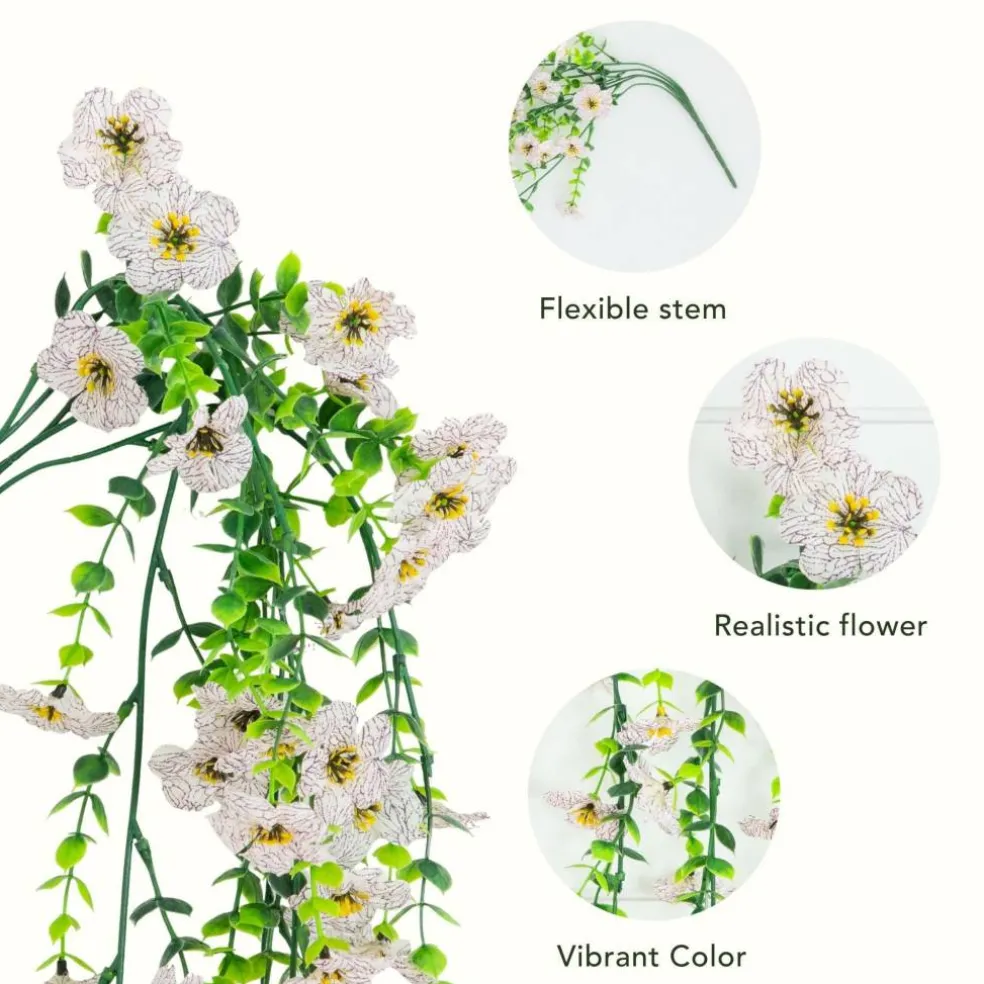 30" UV Resistant Artificial Daisy Hanging Bushes, 6ct.