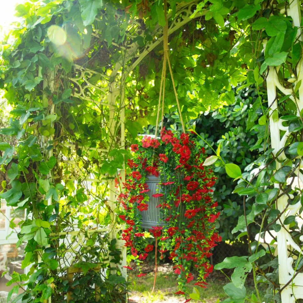 30" UV Resistant Artificial Daisy Hanging Bushes, 6ct.