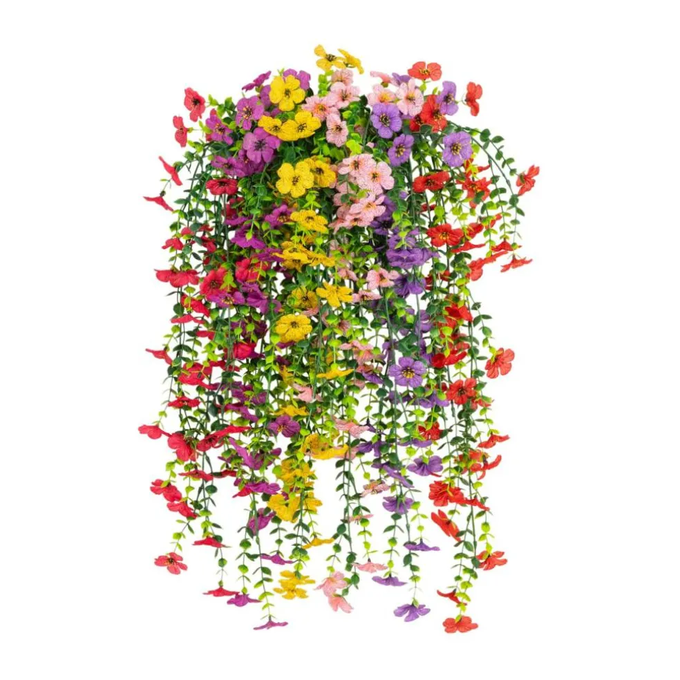 30" UV Resistant Artificial Daisy Hanging Bushes, 6ct.