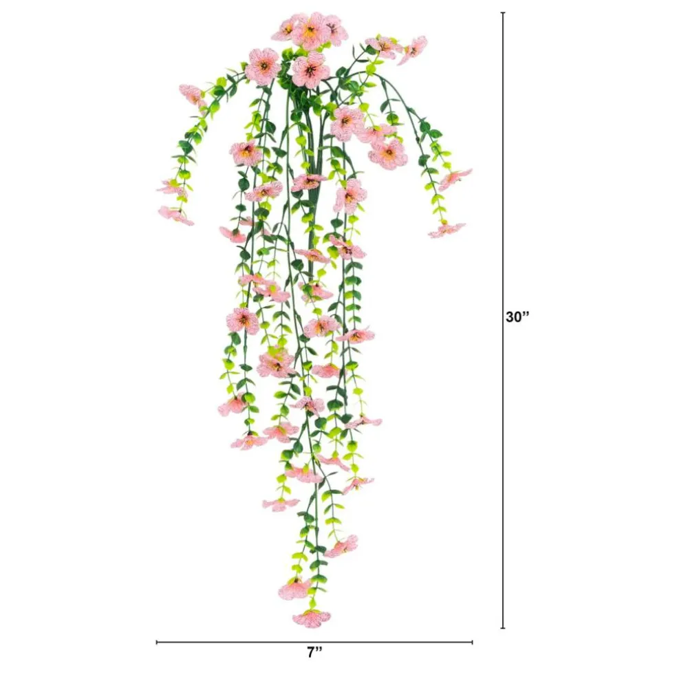 30" UV Resistant Artificial Daisy Hanging Bushes, 6ct.