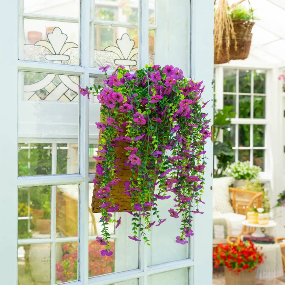 30" UV Resistant Artificial Daisy Hanging Bushes, 6ct.