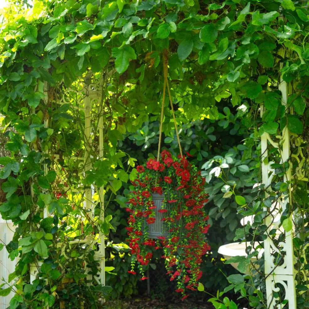 30" UV Resistant Artificial Daisy Hanging Bushes, 6ct.