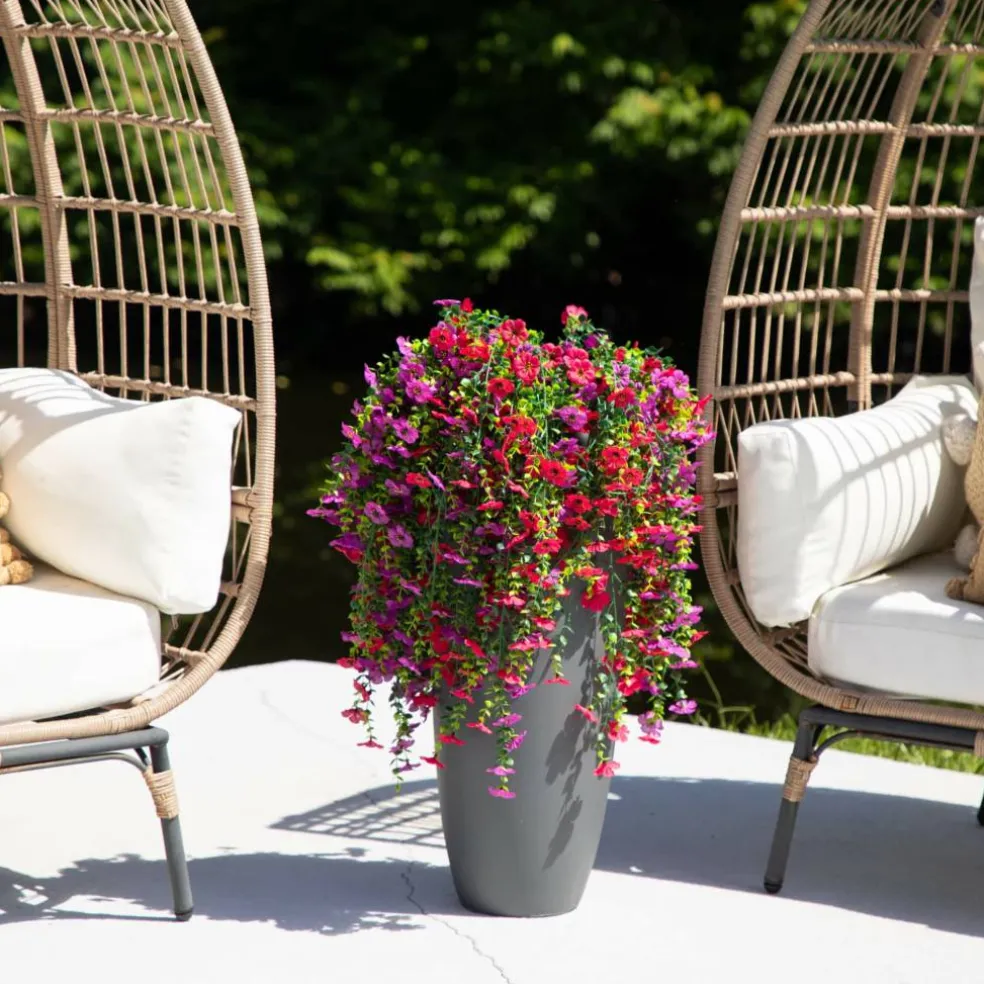 30" UV Resistant Artificial Daisy Hanging Bushes, 6ct.