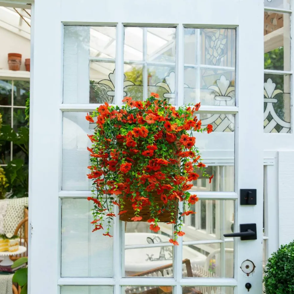 30" UV Resistant Artificial Daisy Hanging Bushes, 6ct.
