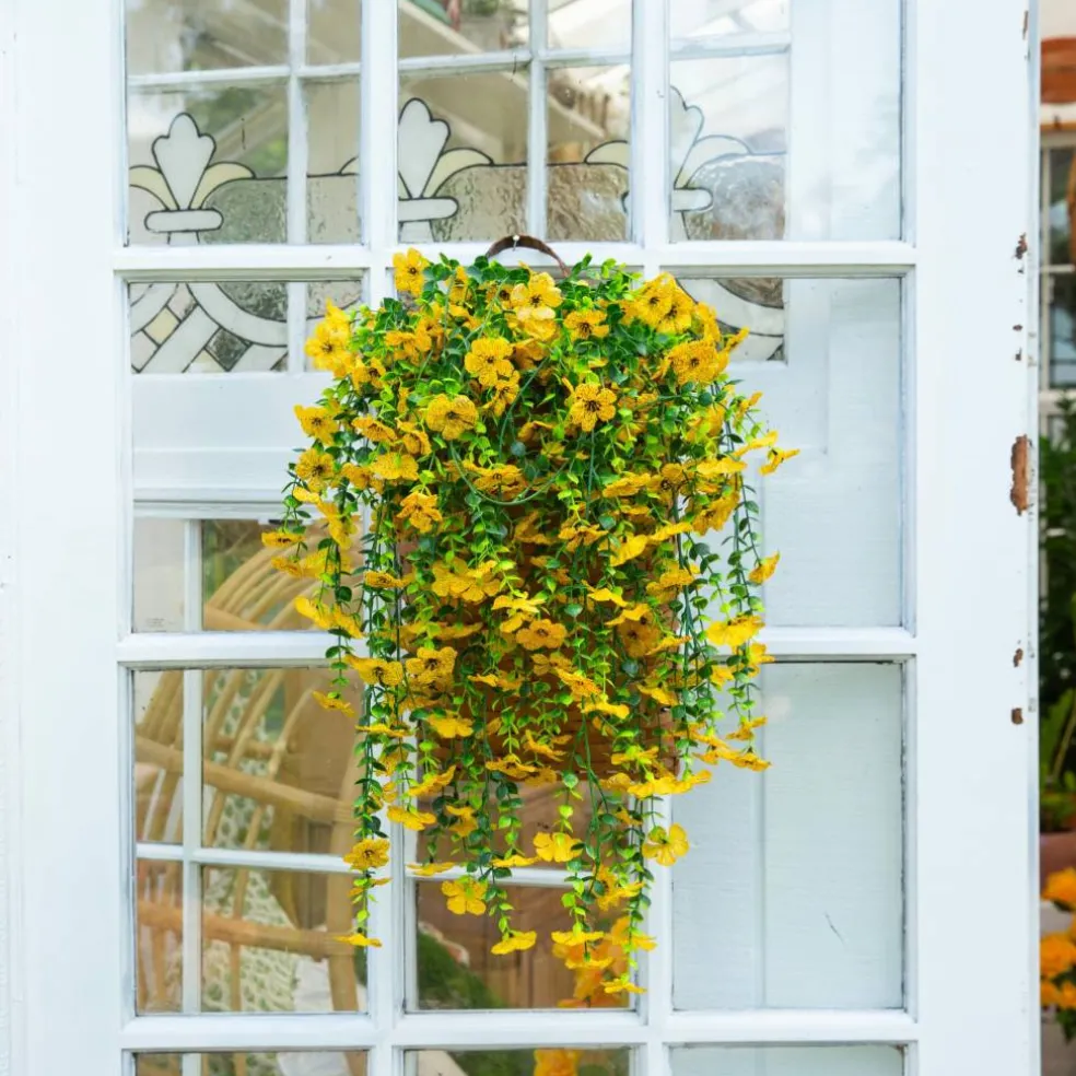 30" UV Resistant Artificial Daisy Hanging Bushes, 6ct.