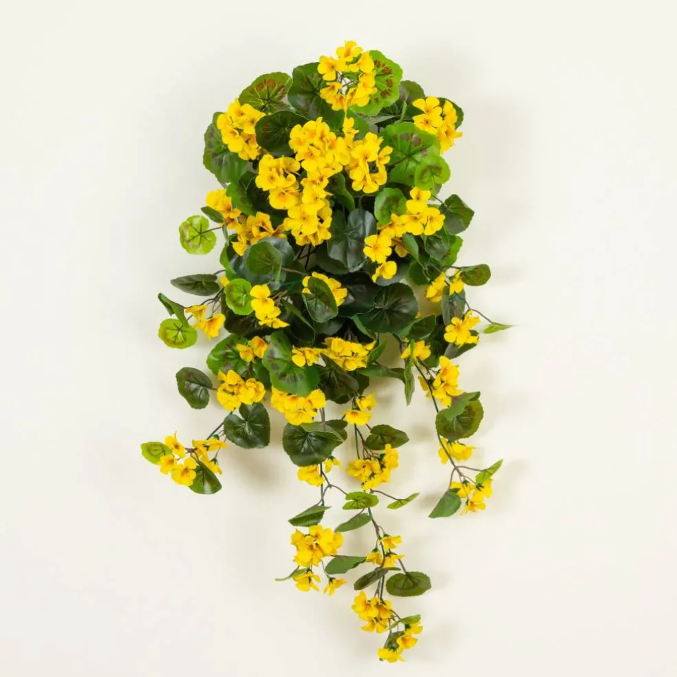 29" UV Resistant Artificial Geranium Hanging Plants, 2ct.