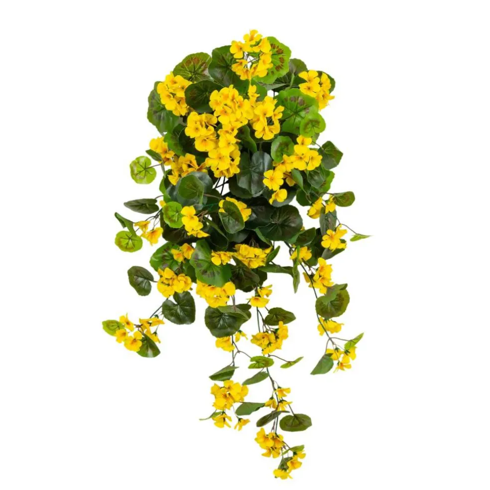 29" UV Resistant Artificial Geranium Hanging Plants, 2ct.