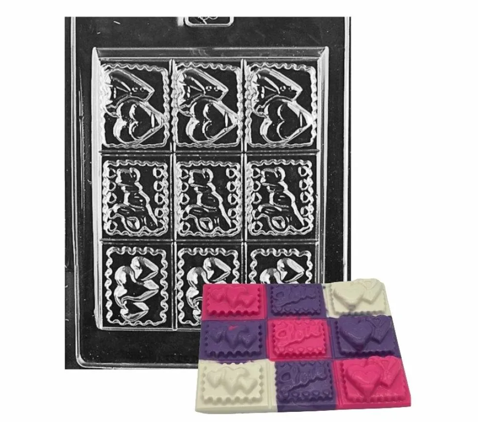 Valentine Chocolate Bar Mold – Food-Safe Plastic