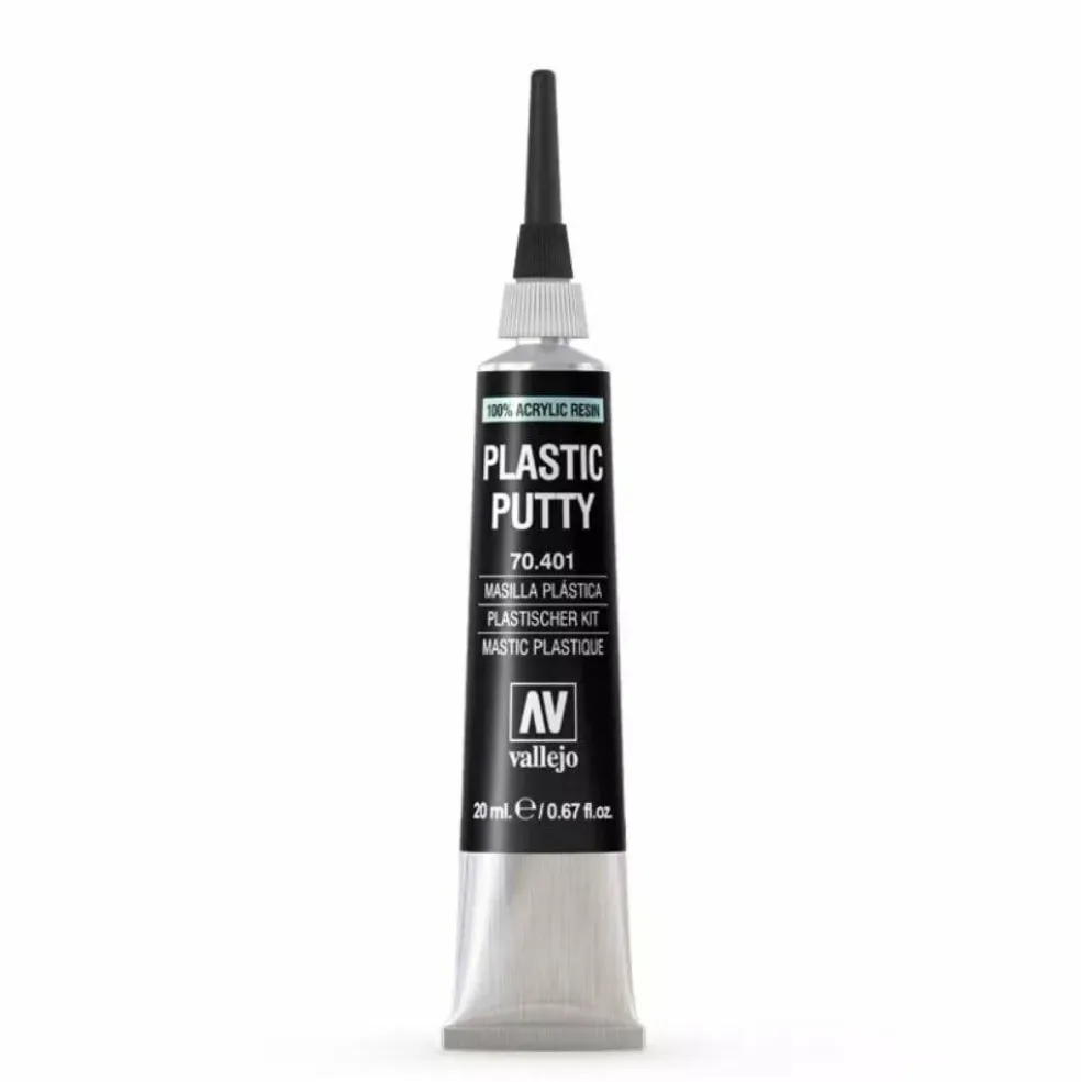 Vallejo - Plastic Putty 20 ml (0.67 fl.oz.) | White, Opaque, Consistent Finish