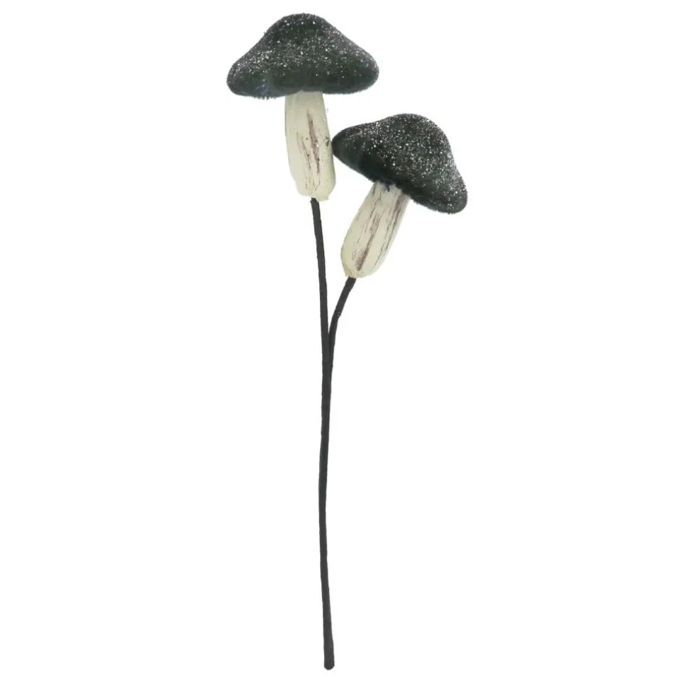 10" Velvet Glitter Mushroom Pick by Ashland®