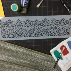 Victorian Lace Cake Stencil Border | C741 by Designer Stencils | Cake Decorating Tools |